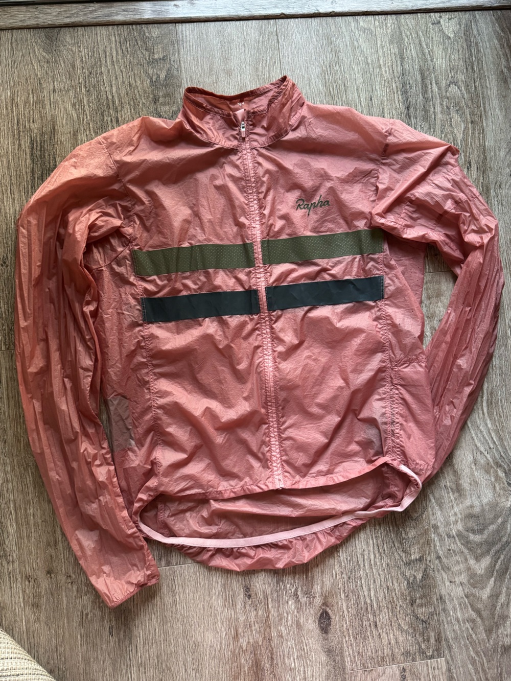 Rapha Women's Coral-Pink Packable Cycling Wind Jacket